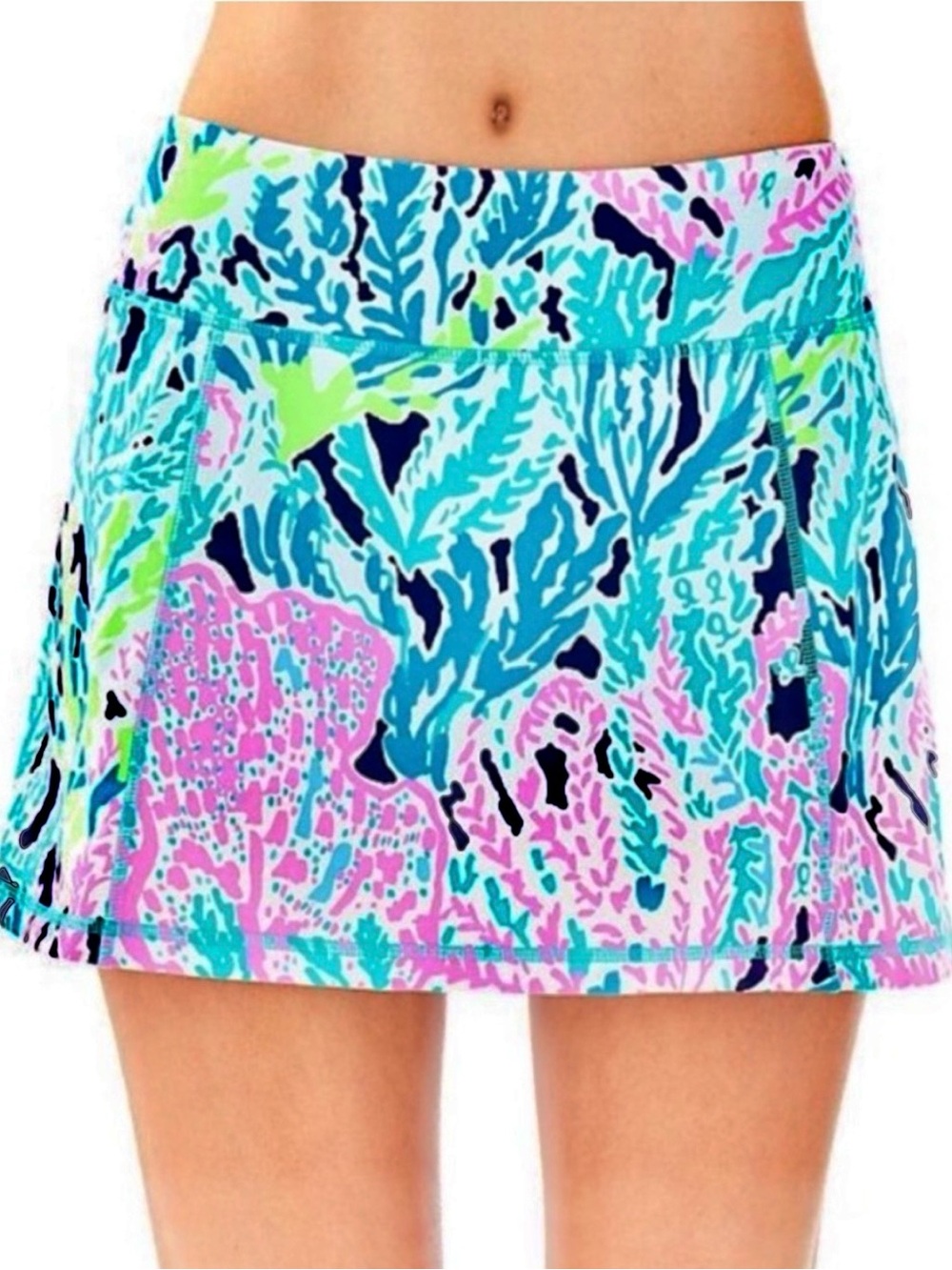 Lilly Pulitzer Luxletic Josephine Lets Cha Cha Seaside Aqua Skort